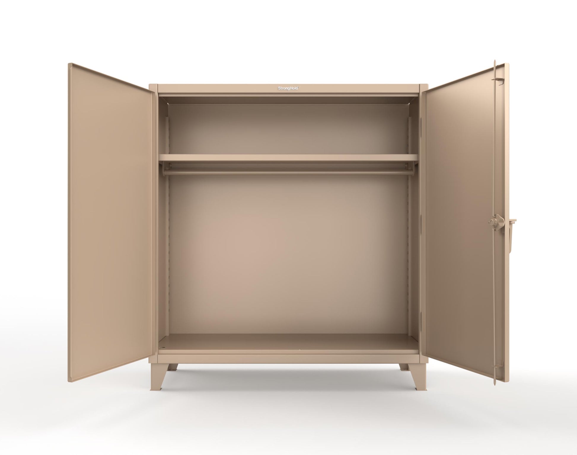 Extreme Duty 12 GA Uniform Cabinet with Hanger Rod, 1 Shelf - 60 In. W x 24 In. D x 66 In. H - 56-WR-241-1019