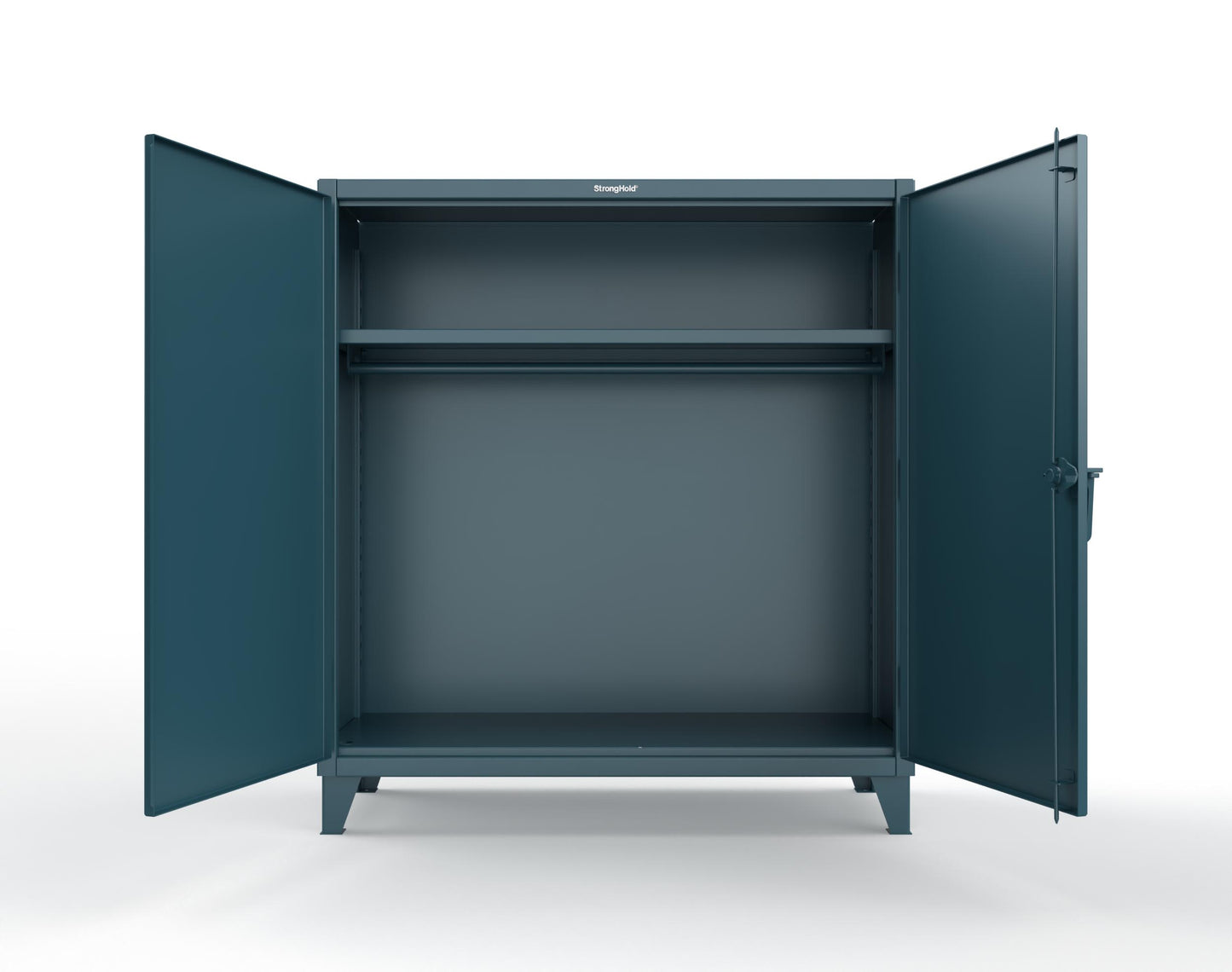 Extreme Duty 12 GA Uniform Cabinet with Hanger Rod, 1 Shelf - 60 In. W x 24 In. D x 66 In. H - 56-WR-241-5001