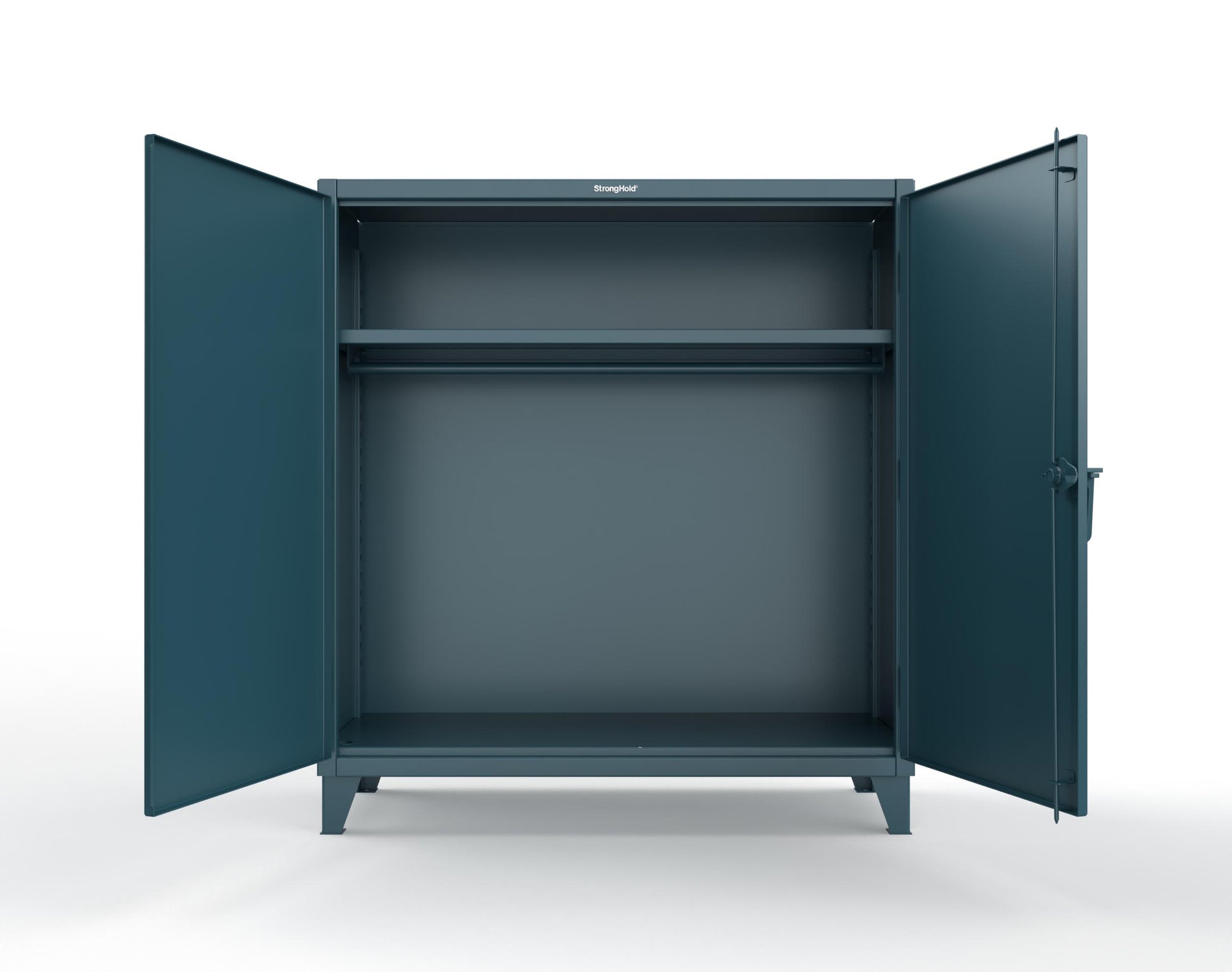 Extreme Duty 12 GA Uniform Cabinet with Hanger Rod, 1 Shelf - 60 In. W x 24 In. D x 66 In. H - 56-WR-241-5001