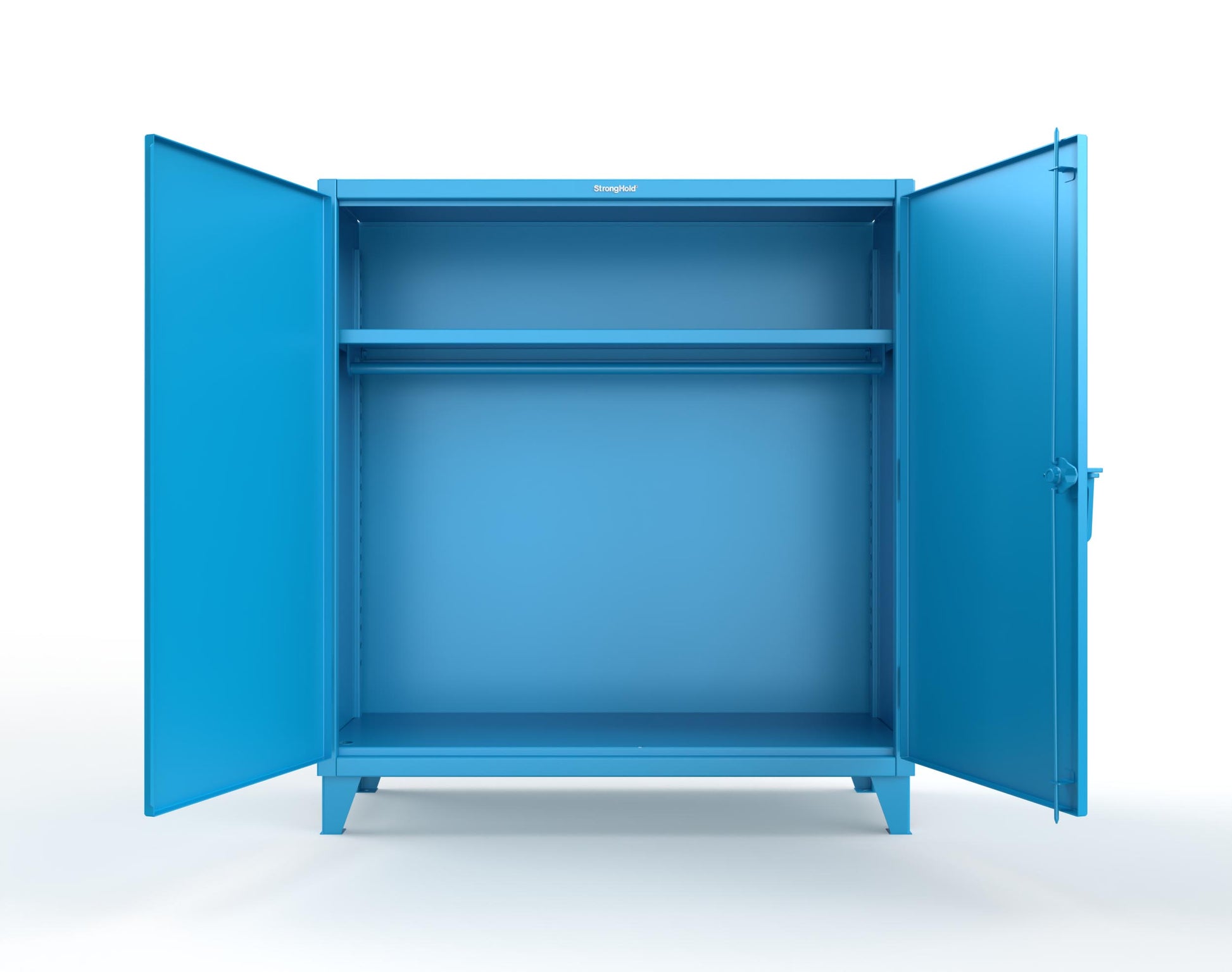 Extreme Duty 12 GA Uniform Cabinet with Hanger Rod, 1 Shelf - 60 In. W x 24 In. D x 66 In. H - 56-WR-241-5012