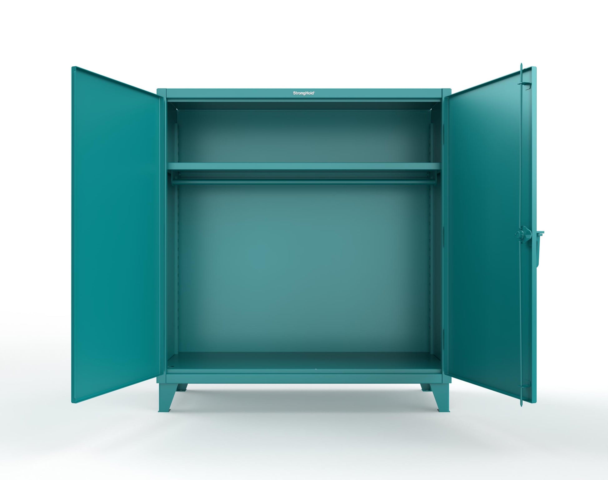 Extreme Duty 12 GA Uniform Cabinet with Hanger Rod, 1 Shelf - 60 In. W x 24 In. D x 66 In. H - 56-WR-241-5021