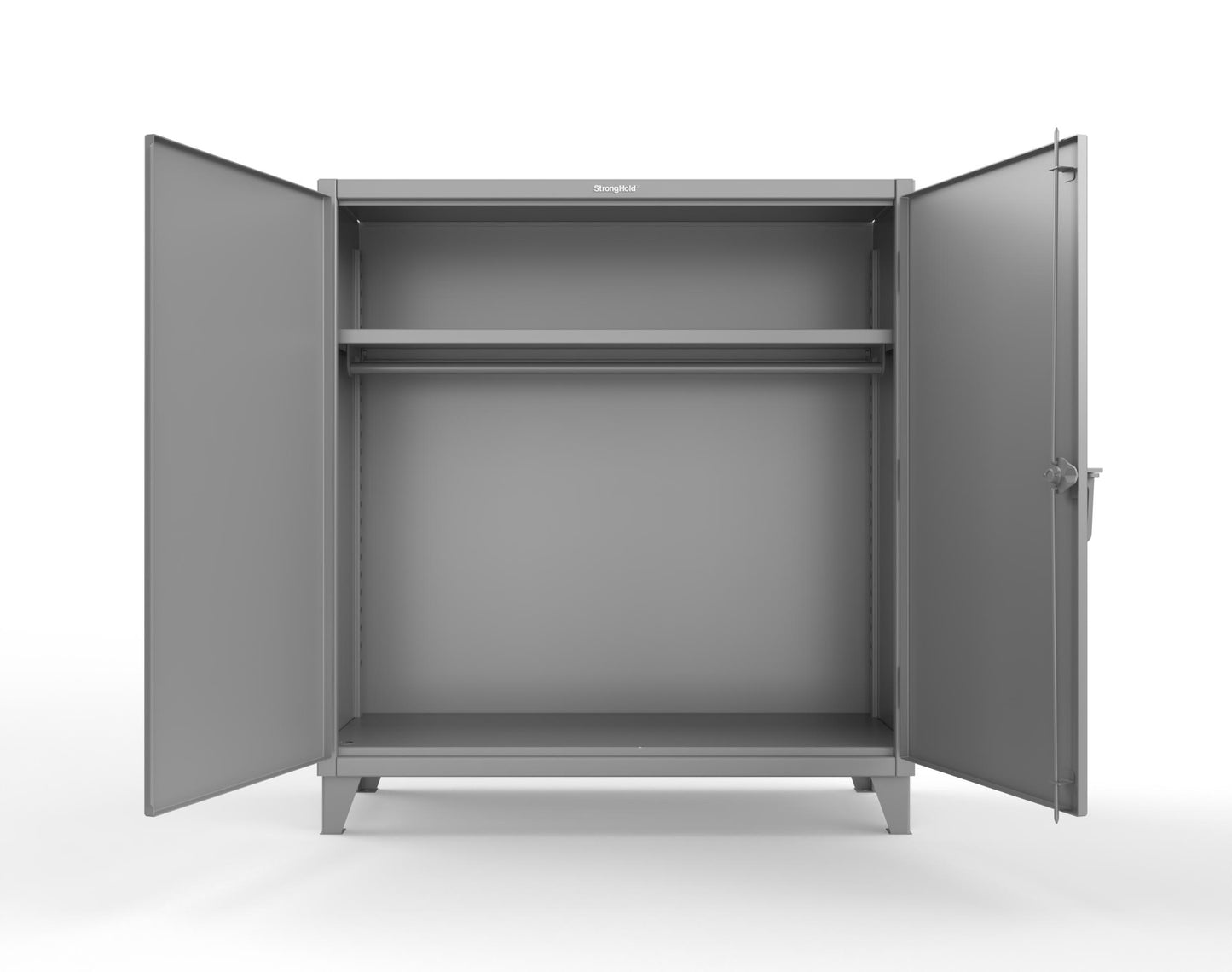 Extreme Duty 12 GA Uniform Cabinet with Hanger Rod, 1 Shelf - 60 In. W x 24 In. D x 66 In. H - 56-WR-241-7037