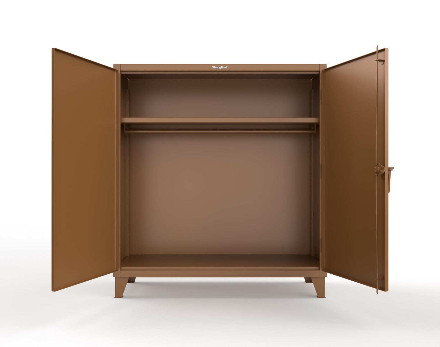 Extreme Duty 12 GA Uniform Cabinet with Hanger Rod, 1 Shelf - 60 In. W x 24 In. D x 66 In. H - 56-WR-241-8008