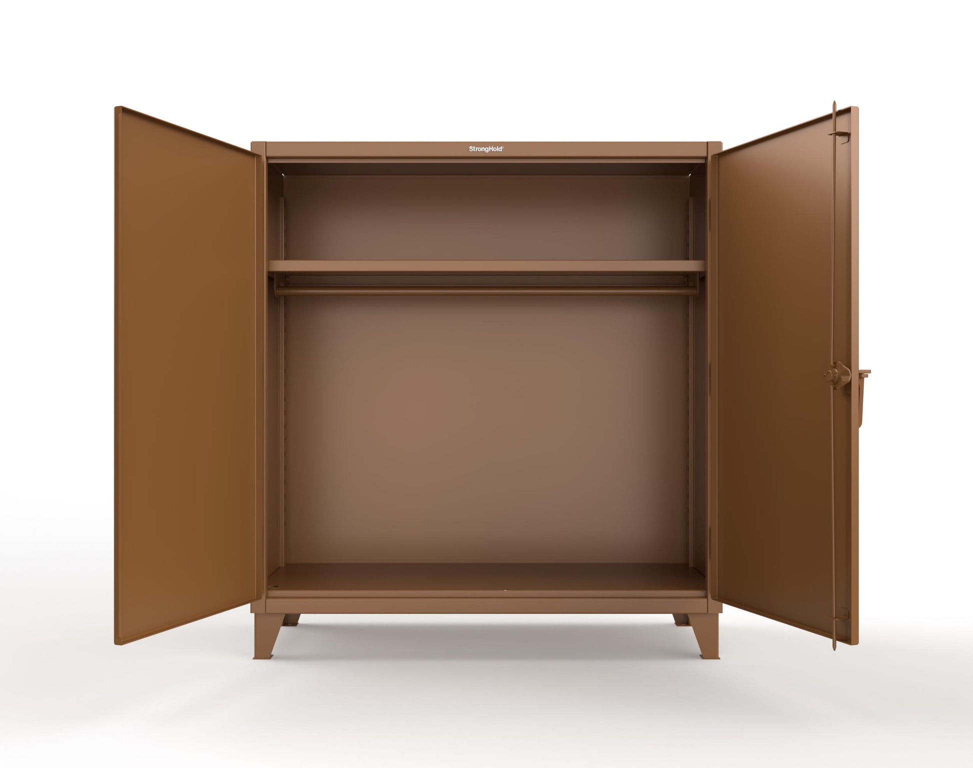 Extreme Duty 12 GA Uniform Cabinet with Hanger Rod, 1 Shelf - 60 In. W x 24 In. D x 66 In. H - 56-WR-241-8008