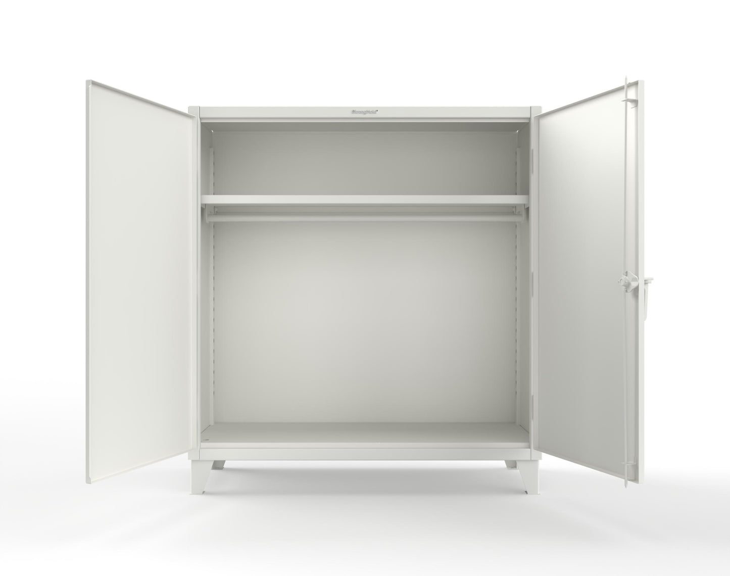 Extreme Duty 12 GA Uniform Cabinet with Hanger Rod, 1 Shelf - 60 In. W x 24 In. D x 66 In. H - 56-WR-241-9003