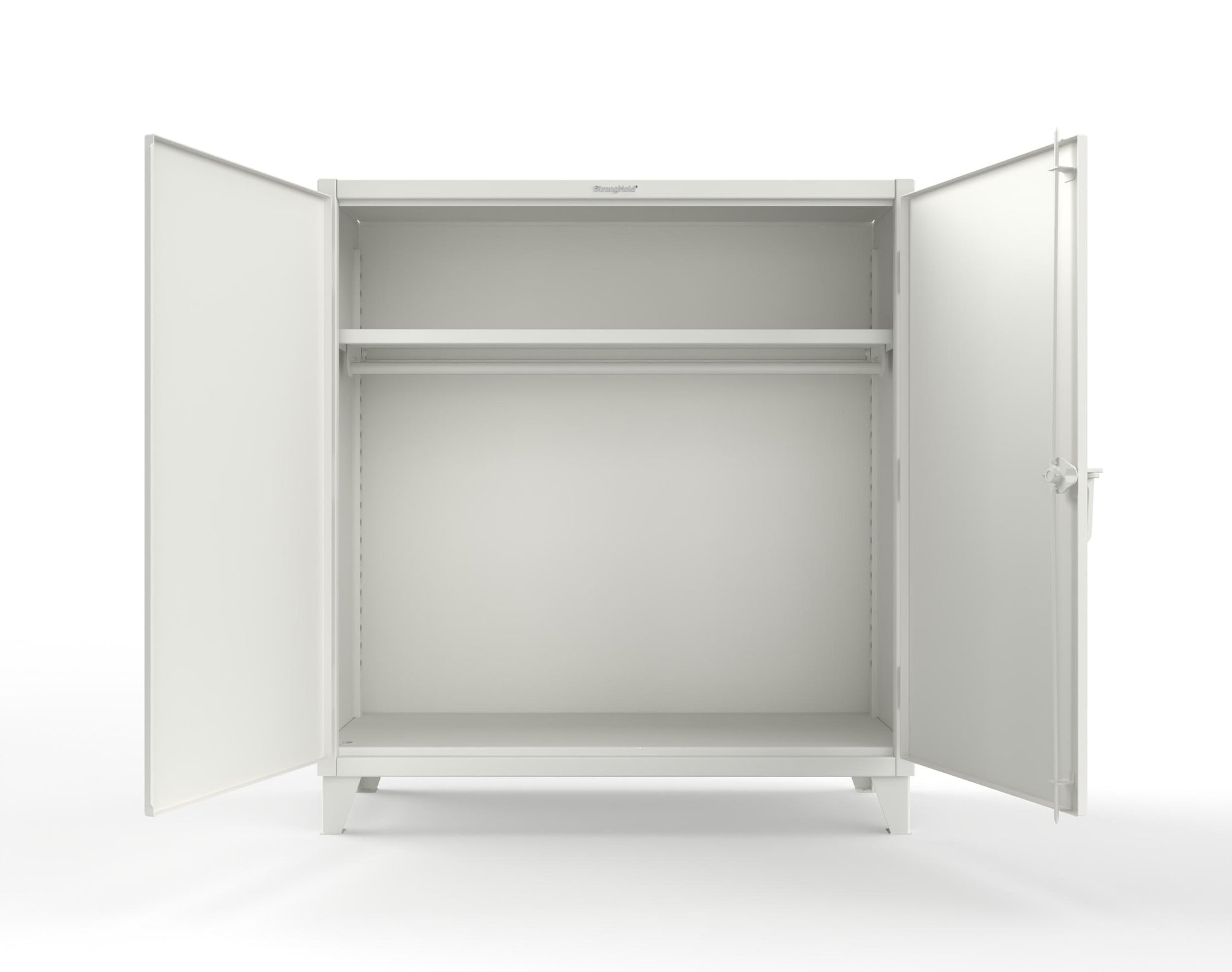 Extreme Duty 12 GA Uniform Cabinet with Hanger Rod, 1 Shelf - 60 In. W x 24 In. D x 66 In. H - 56-WR-241-9003
