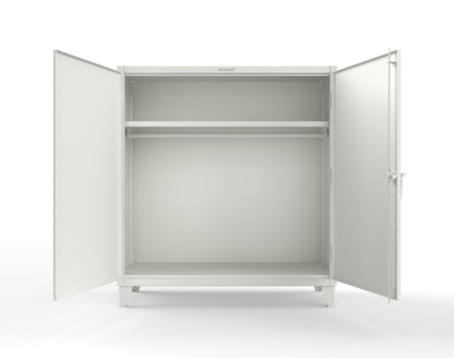 Extreme Duty 12 GA Uniform Cabinet with Hanger Rod, 1 Shelf - 60 In. W x 24 In. D x 66 In. H - 56-WR-241-9003