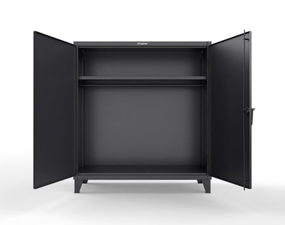 Extreme Duty 12 GA Uniform Cabinet with Hanger Rod, 1 Shelf - 60 In. W x 24 In. D x 66 In. H - 56-WR-241-9005