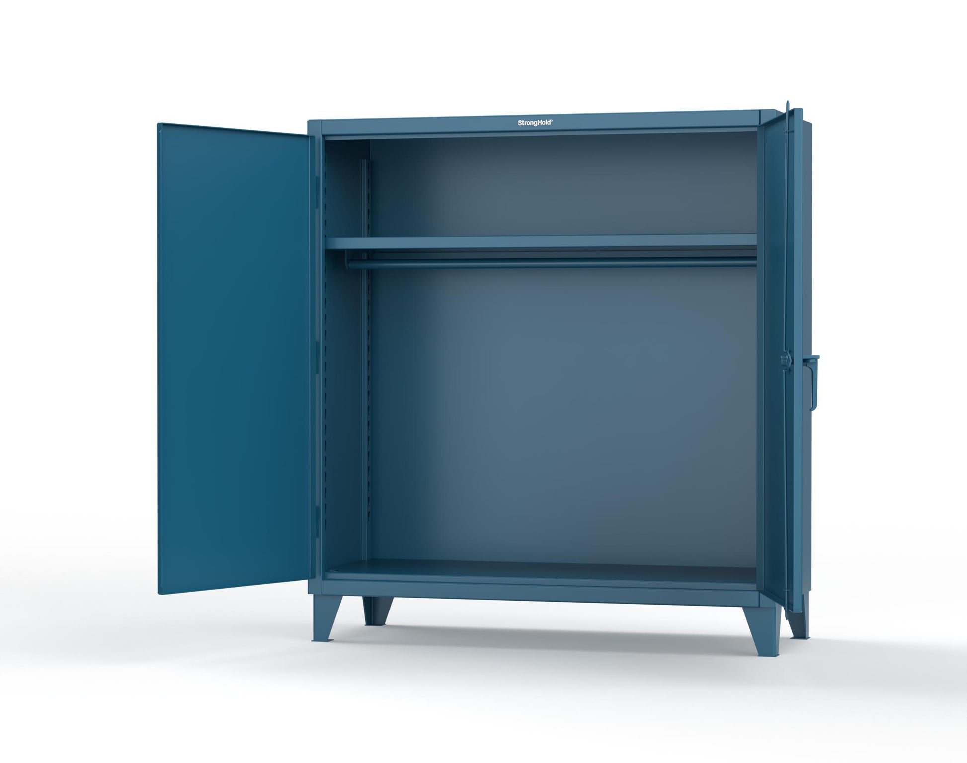 Extreme Duty 12 GA Uniform Cabinet with Hanger Rod, 1 Shelf - 60 In. W x 24 In. D x 66 In. H - 56-WR-241-5001