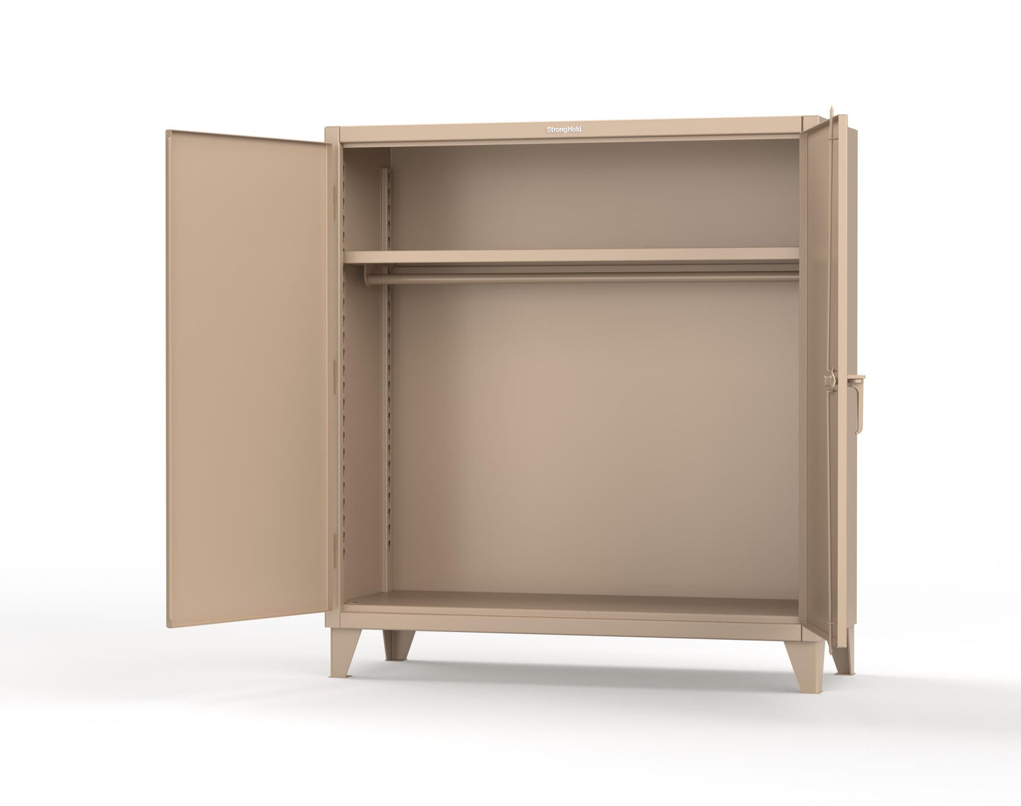 Extreme Duty 12 GA Uniform Cabinet with Hanger Rod, 1 Shelf - 60 In. W x 24 In. D x 66 In. H - 56-WR-241-1019