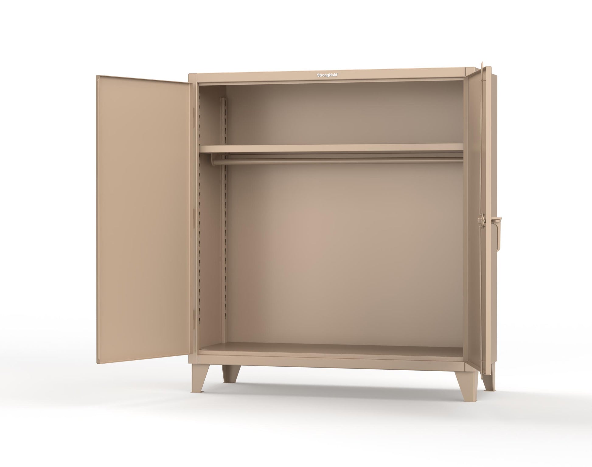 Extreme Duty 12 GA Uniform Cabinet with Hanger Rod, 1 Shelf - 60 In. W x 24 In. D x 66 In. H - 56-WR-241-1019