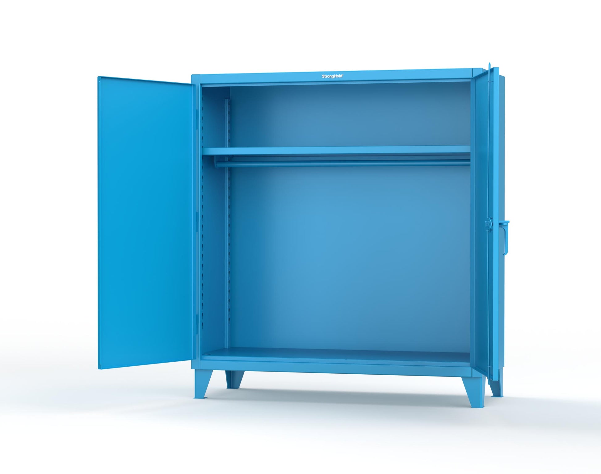 Extreme Duty 12 GA Uniform Cabinet with Hanger Rod, 1 Shelf - 60 In. W x 24 In. D x 66 In. H - 56-WR-241-5012