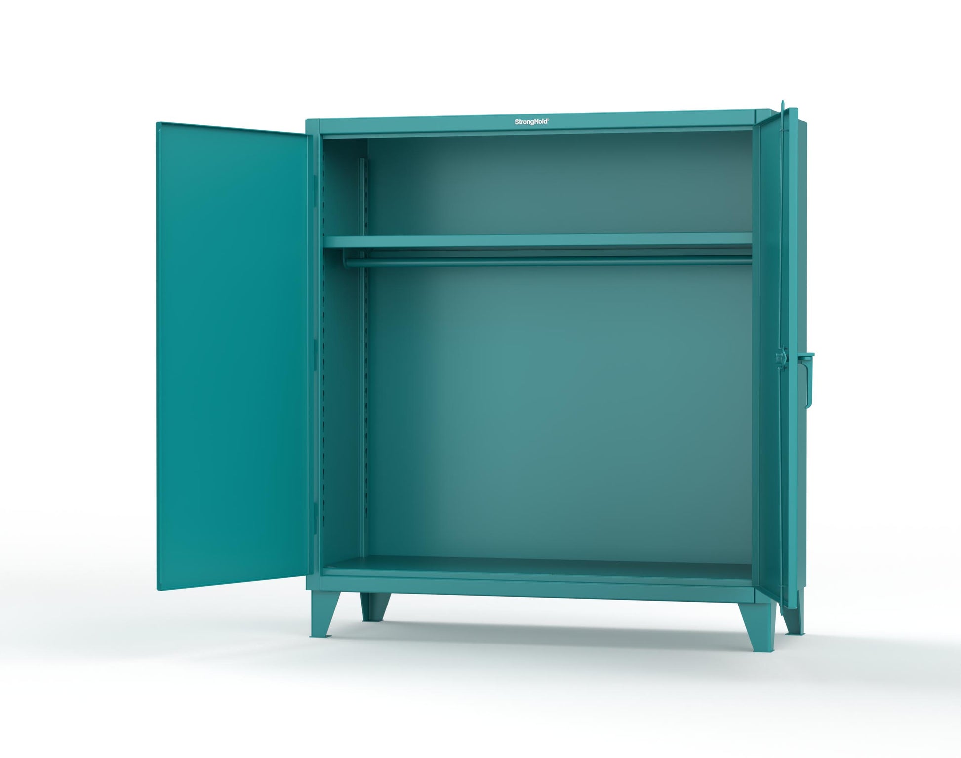 Extreme Duty 12 GA Uniform Cabinet with Hanger Rod, 1 Shelf - 60 In. W x 24 In. D x 66 In. H - 56-WR-241-5021