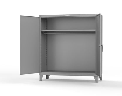 Extreme Duty 12 GA Uniform Cabinet with Hanger Rod, 1 Shelf - 60 In. W x 24 In. D x 66 In. H - 56-WR-241-7037