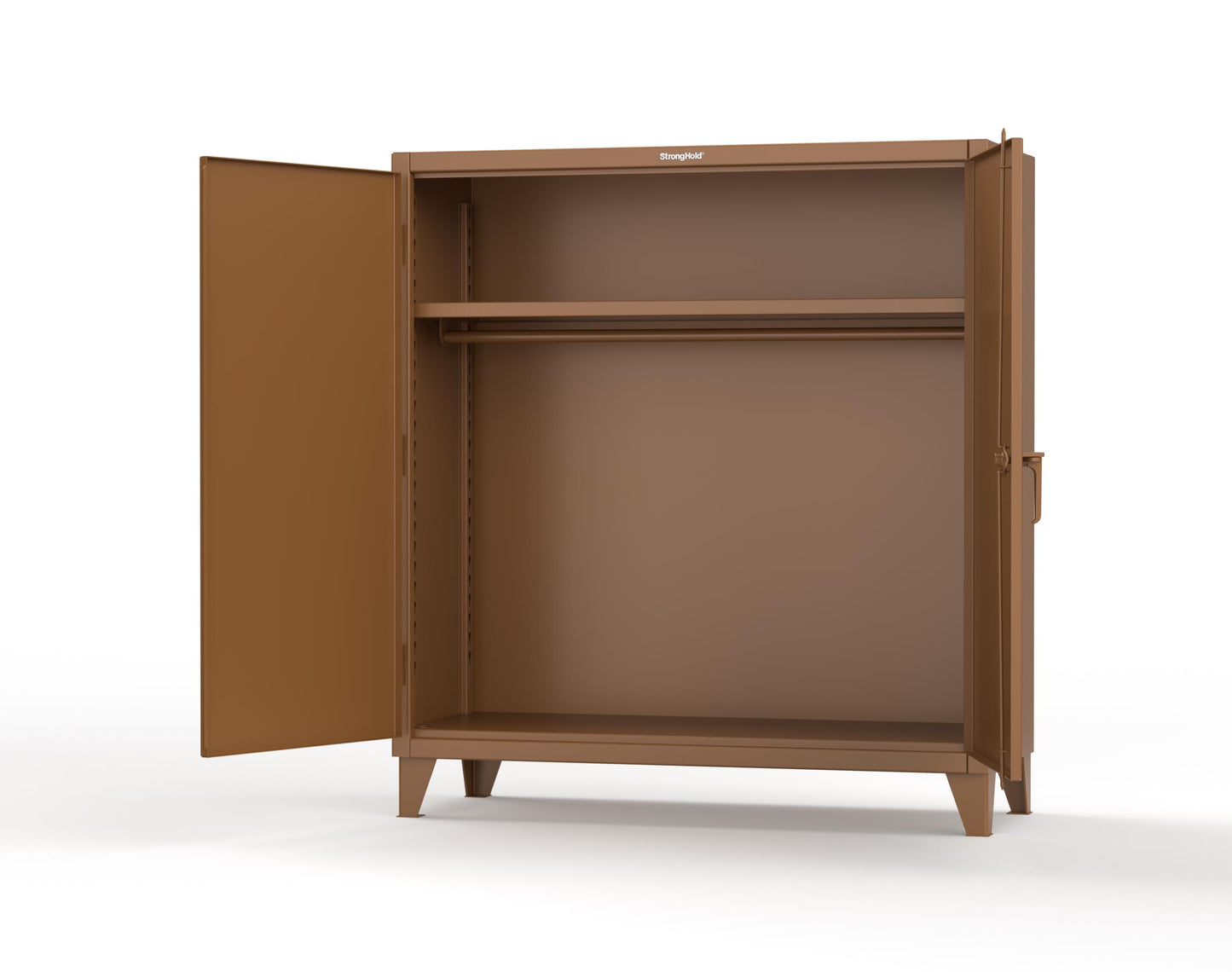Extreme Duty 12 GA Uniform Cabinet with Hanger Rod, 1 Shelf - 60 In. W x 24 In. D x 66 In. H - 56-WR-241-8008