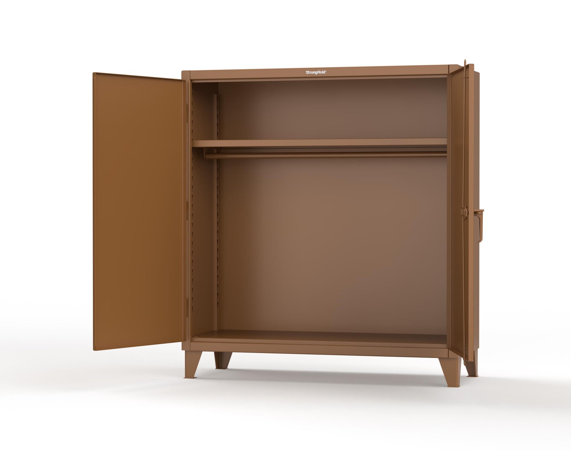 Extreme Duty 12 GA Uniform Cabinet with Hanger Rod, 1 Shelf - 60 In. W x 24 In. D x 66 In. H - 56-WR-241-8008