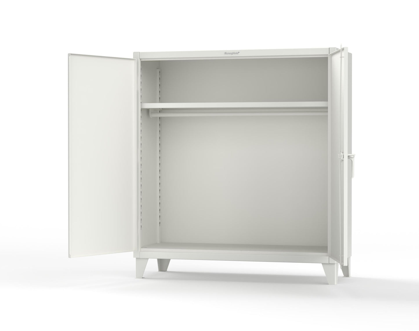 Extreme Duty 12 GA Uniform Cabinet with Hanger Rod, 1 Shelf - 60 In. W x 24 In. D x 66 In. H - 56-WR-241-9003