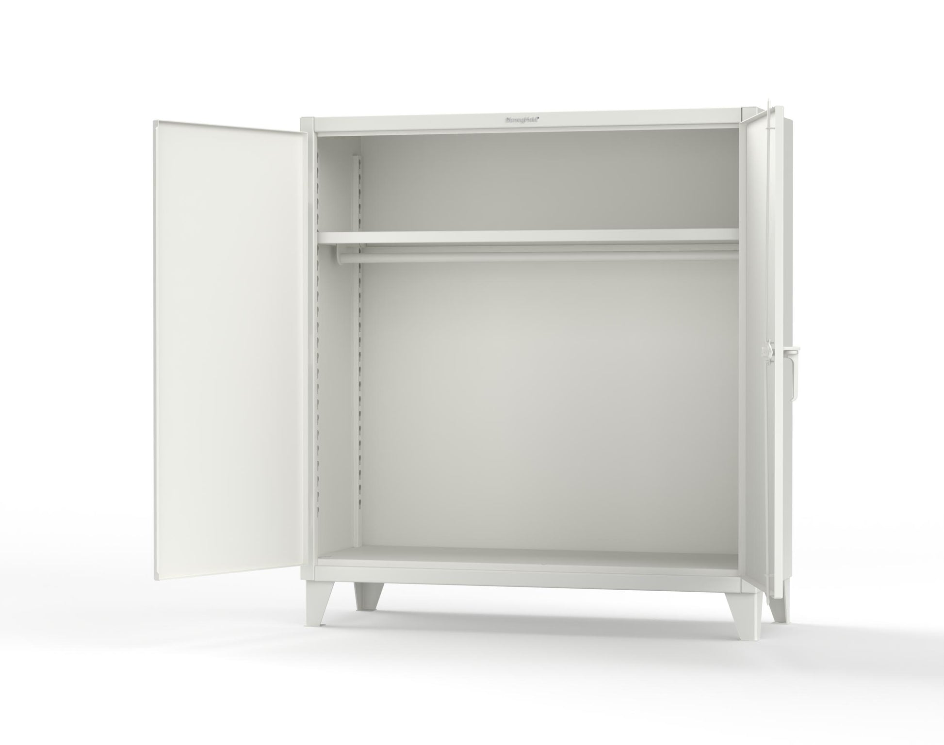 Extreme Duty 12 GA Uniform Cabinet with Hanger Rod, 1 Shelf - 60 In. W x 24 In. D x 66 In. H - 56-WR-241-9003