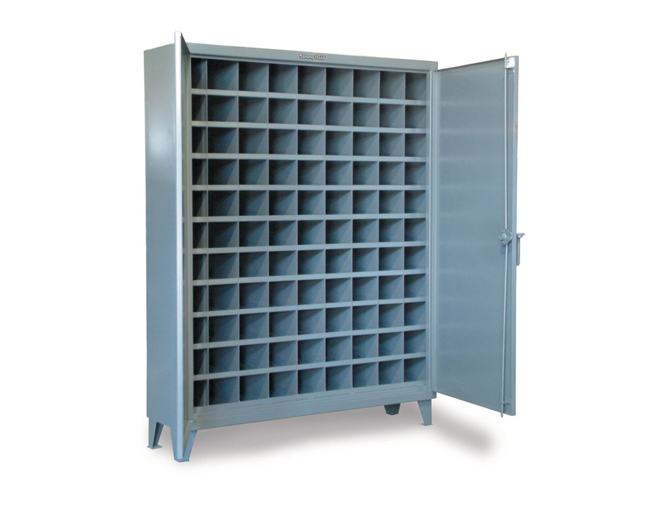 Extreme Duty 12 GA Cabinet with 99 Pigeonholes - 60 in. W x 16 in. D x 78 in. H