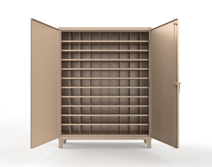 Extreme Duty 12 GA Cabinet with 99 Pigeonholes - 60 in. W x 16 in. D x 78 in. H - 56-1610-99OP-1019