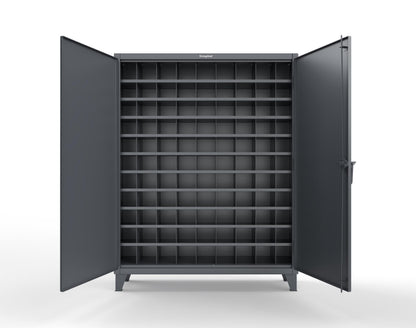 Extreme Duty 12 GA Cabinet with 99 Pigeonholes - 60 in. W x 16 in. D x 78 in. H - 56-1610-99OP-7024