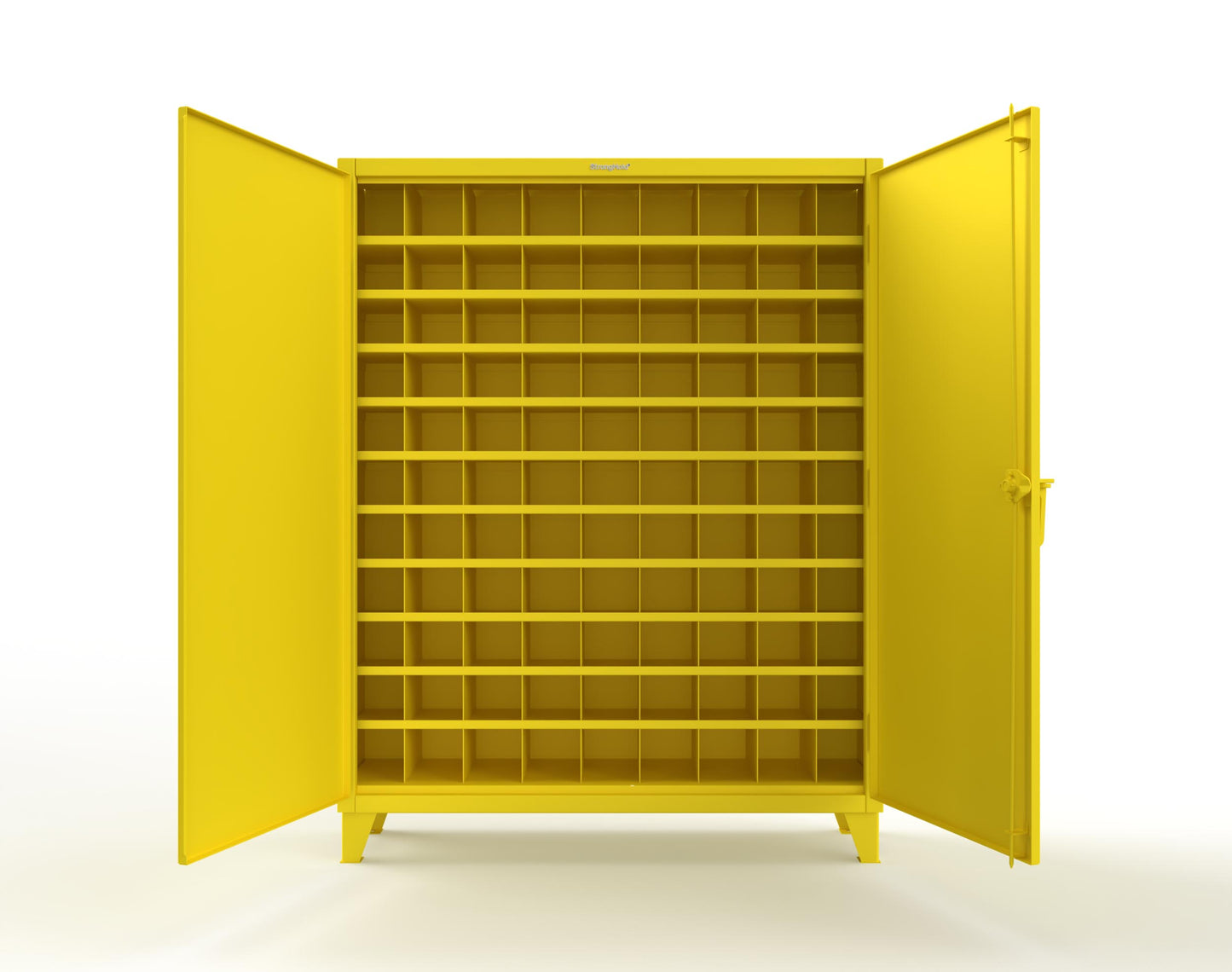 Extreme Duty 12 GA Cabinet with 99 Pigeonholes - 60 in. W x 16 in. D x 78 in. H - 56-1610-99OP-1021