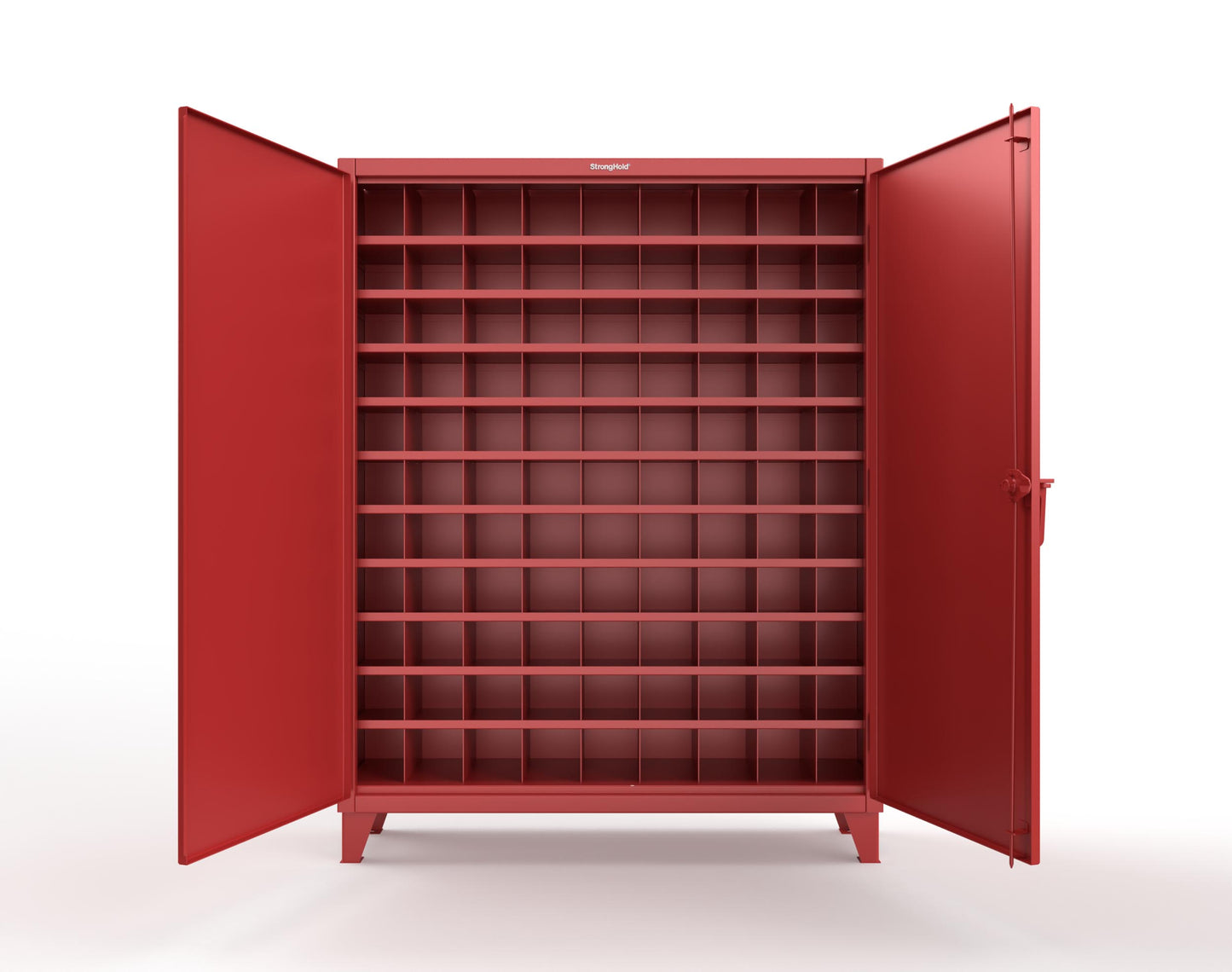 Extreme Duty 12 GA Cabinet with 99 Pigeonholes - 60 in. W x 16 in. D x 78 in. H - 56-1610-99OP-3001