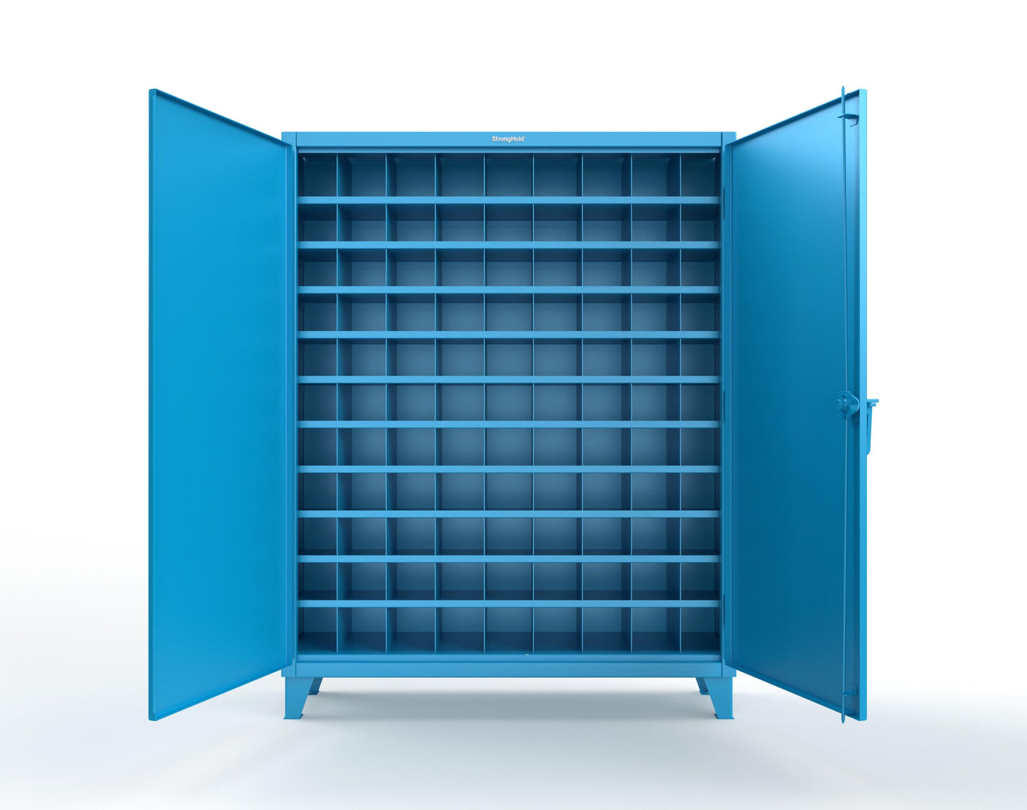 Extreme Duty 12 GA Cabinet with 99 Pigeonholes - 60 in. W x 16 in. D x 78 in. H - 56-1610-99OP-5012