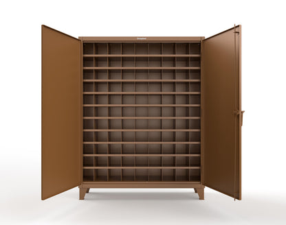 Extreme Duty 12 GA Cabinet with 99 Pigeonholes - 60 in. W x 16 in. D x 78 in. H - 56-1610-99OP-8008