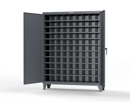 Extreme Duty 12 GA Cabinet with 99 Pigeonholes - 60 in. W x 16 in. D x 78 in. H - 56-1610-99OP-7024