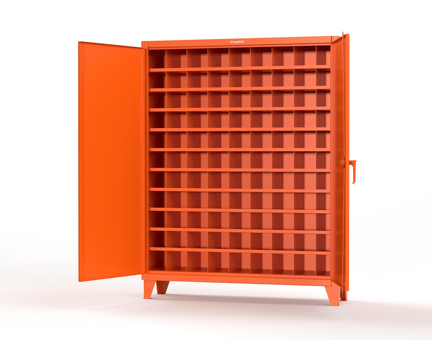 Extreme Duty 12 GA Cabinet with 99 Pigeonholes - 60 in. W x 16 in. D x 78 in. H - 56-1610-99OP-2009