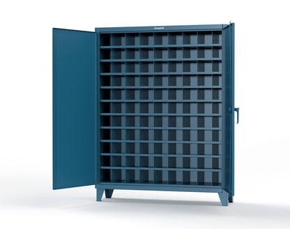 Extreme Duty 12 GA Cabinet with 99 Pigeonholes - 60 in. W x 16 in. D x 78 in. H - 56-1610-99OP-5001