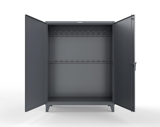 Extreme Duty 12 GA Rigging Cabinet with 20 Hooks - 60 In. W x 24 In. D x 78 In. H - 56-240-20-7024