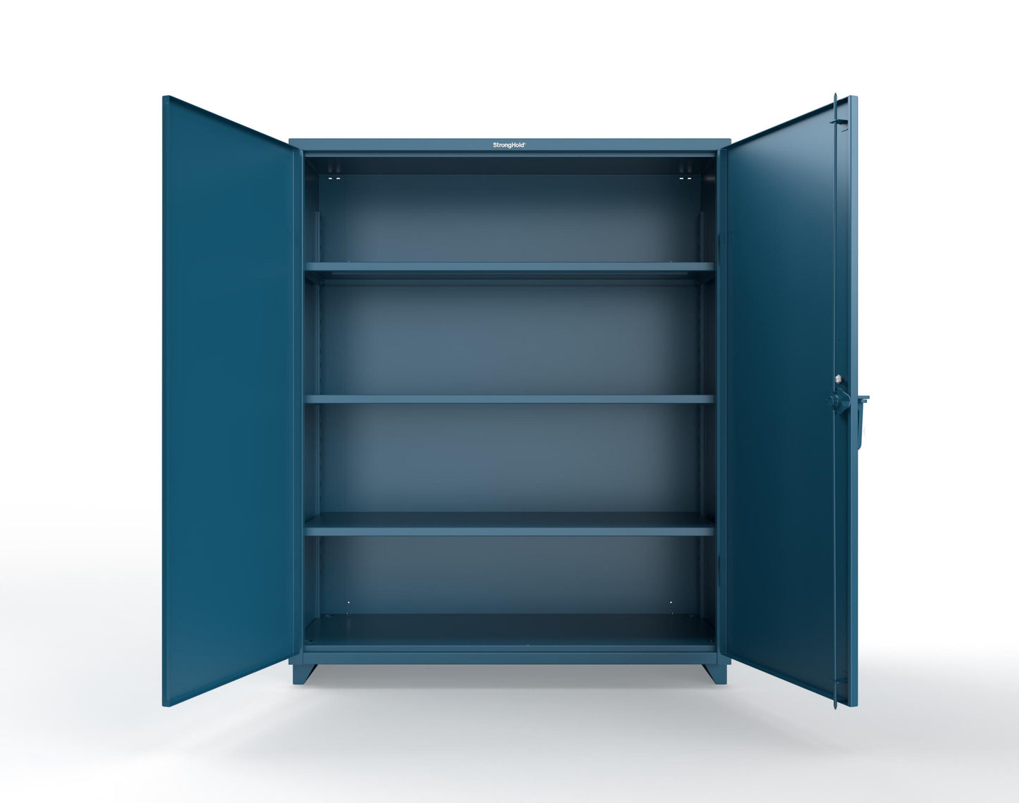 Extra Heavy Duty 14 GA Cabinet with 3 Shelves Secured by Keyless Entry Lock - 60 In. W x 24 In. D x 75 In. H - 56-243-EK-L-5001