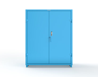 Extra Heavy Duty 14 GA Cabinet with 3 Shelves Secured by Keyless Entry Lock - 60 In. W x 24 In. D x 75 In. H - 56-243-EK-L-5012