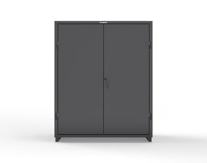 Extra Heavy Duty 14 GA Cabinet with 3 Shelves – 60 In. W x 24 In. D x 75 In. H - 56-243-L-9005