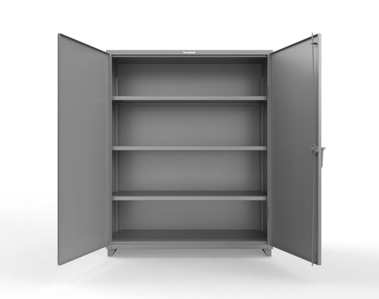 Extra Heavy Duty 14 GA Cabinet with 3 Shelves – 60 In. W x 24 In. D x 75 In. H - 56-243-L-7037