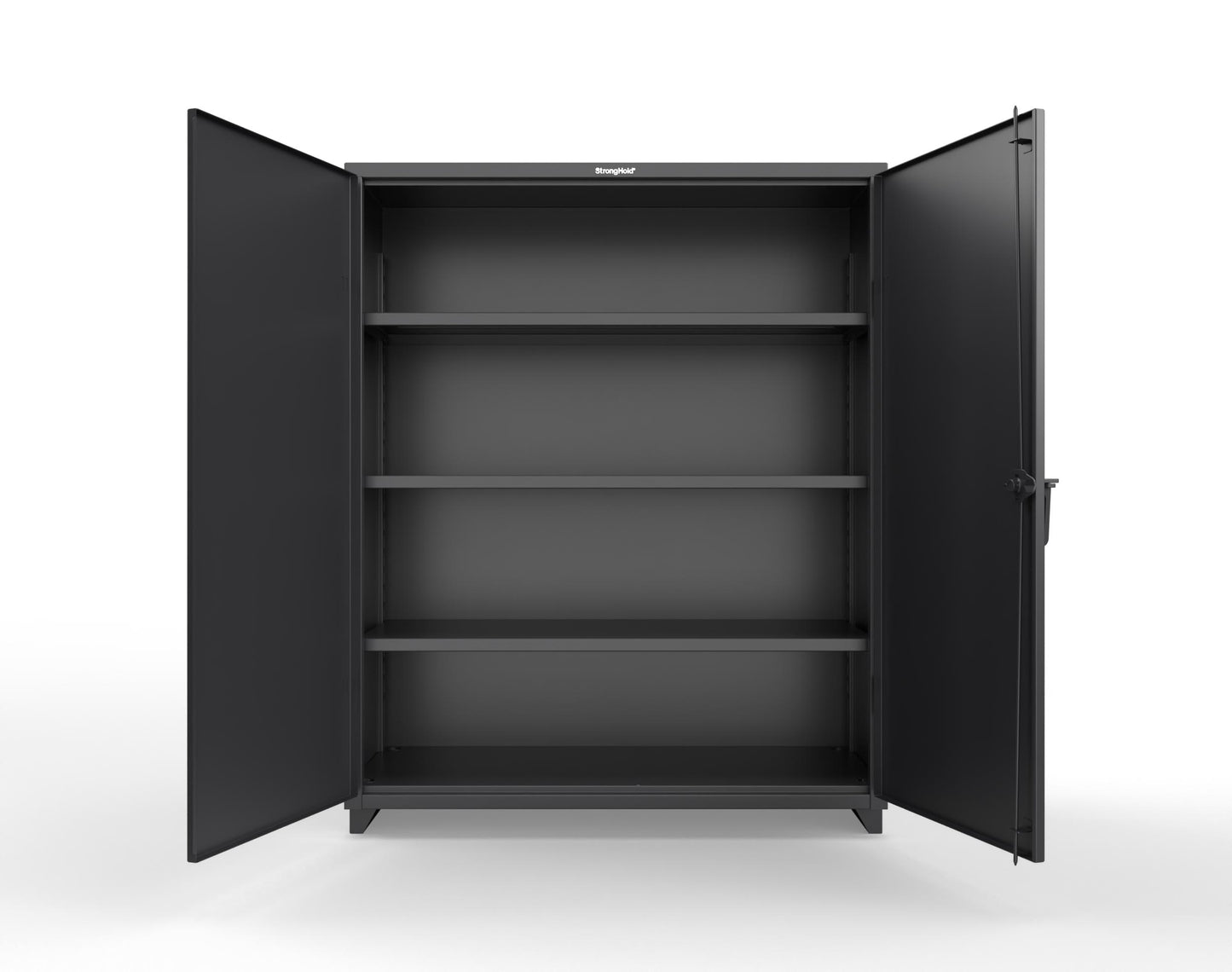 Extra Heavy Duty 14 GA Cabinet with 3 Shelves – 60 In. W x 24 In. D x 75 In. H - 56-243-L-9005