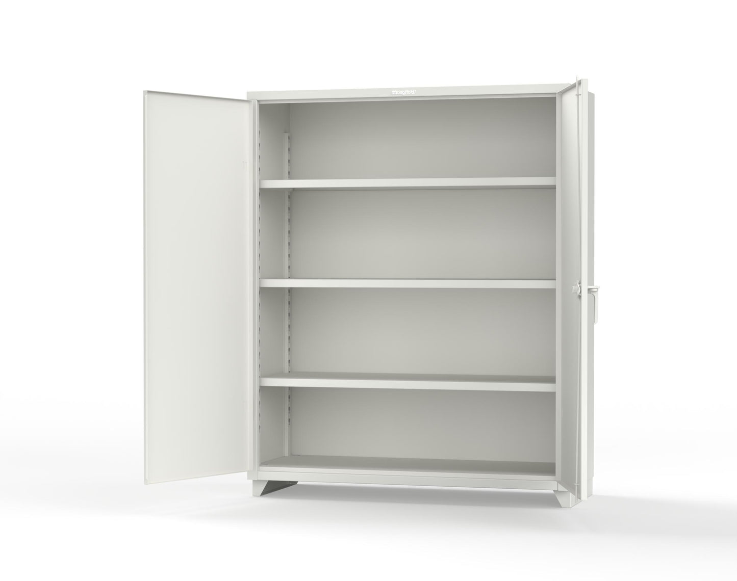 Extra Heavy Duty 14 GA Cabinet with 3 Shelves – 60 In. W x 24 In. D x 75 In. H - 56-243-L-9003