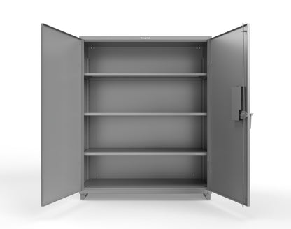 Extra Heavy Duty 14 GA Cabinet with 3 Shelves Secured by Electronic Lock & Card Reader (HID iClass) - 60 In. W x 24 In. D x 75 In. H - 56-243-PI-L-7037