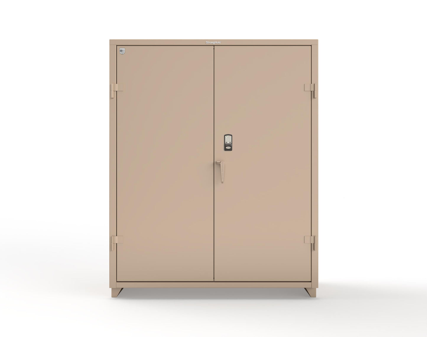 Extra Heavy Duty 14 GA Cabinet with 3 Shelves Secured by Electronic Lock & Card Reader (HID iClass) - 60 In. W x 24 In. D x 75 In. H - 56-243-PI-L-1019