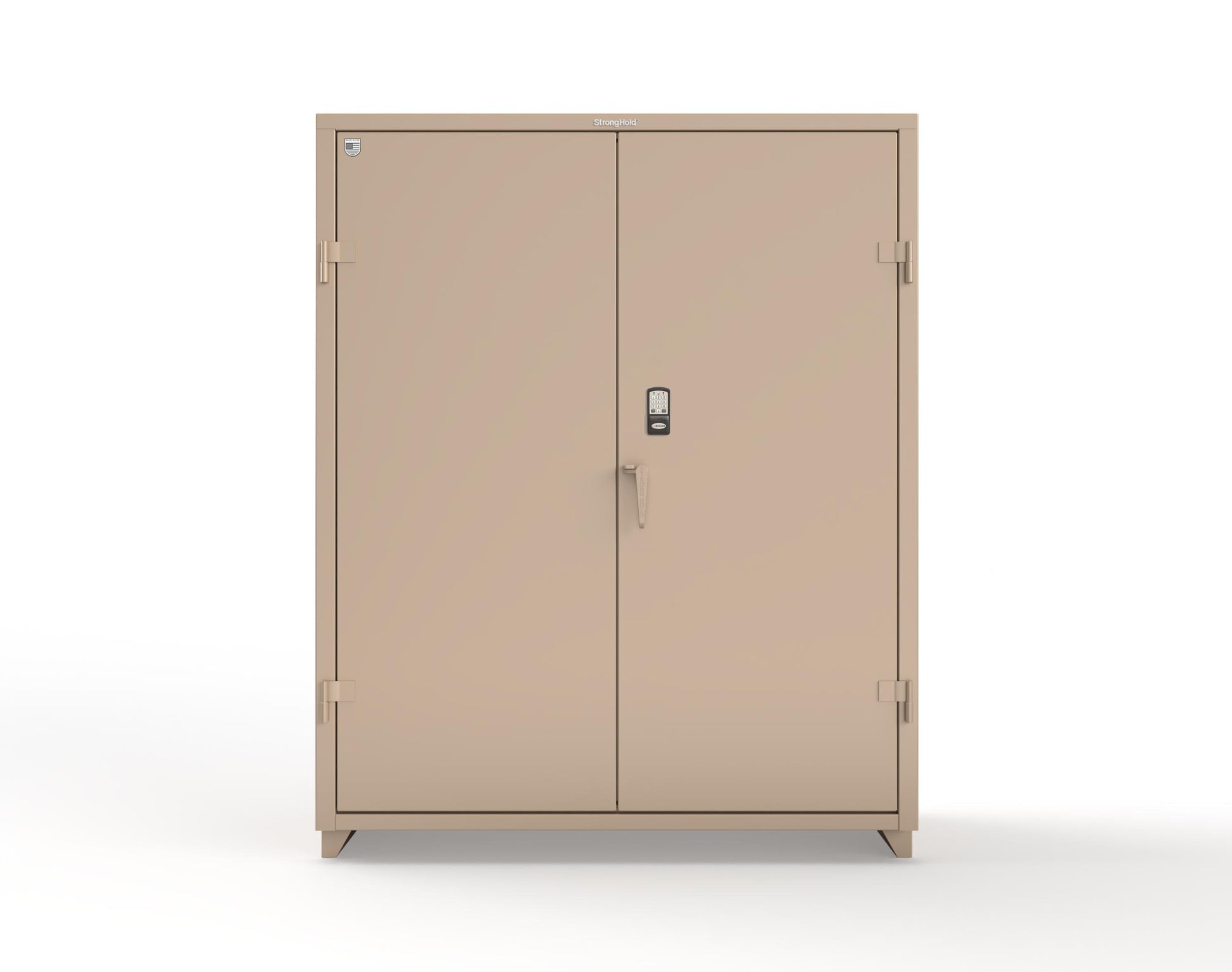 Extra Heavy Duty 14 GA Cabinet with 3 Shelves Secured by Electronic Lock & Card Reader (HID iClass) - 60 In. W x 24 In. D x 75 In. H - 56-243-PI-L-1019