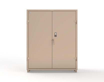 Extra Heavy Duty 14 GA Cabinet with 3 Shelves Secured by Electronic Lock & Card Reader (HID iClass) - 60 In. W x 24 In. D x 75 In. H - 56-243-PI-L-1019