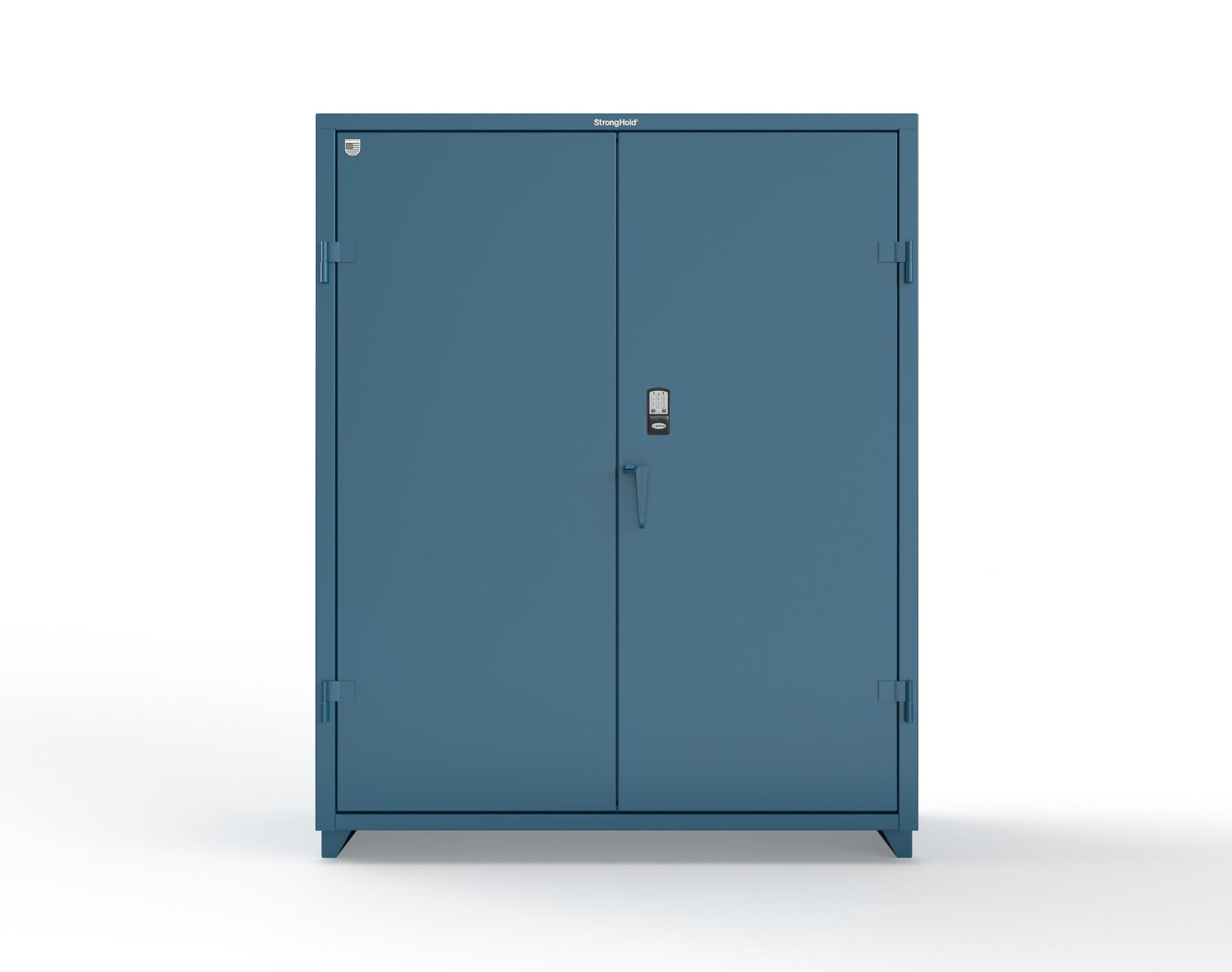 Extra Heavy Duty 14 GA Cabinet with 3 Shelves Secured by Electronic Lock & Card Reader (HID iClass) - 60 In. W x 24 In. D x 75 In. H - 56-243-PI-L-5001