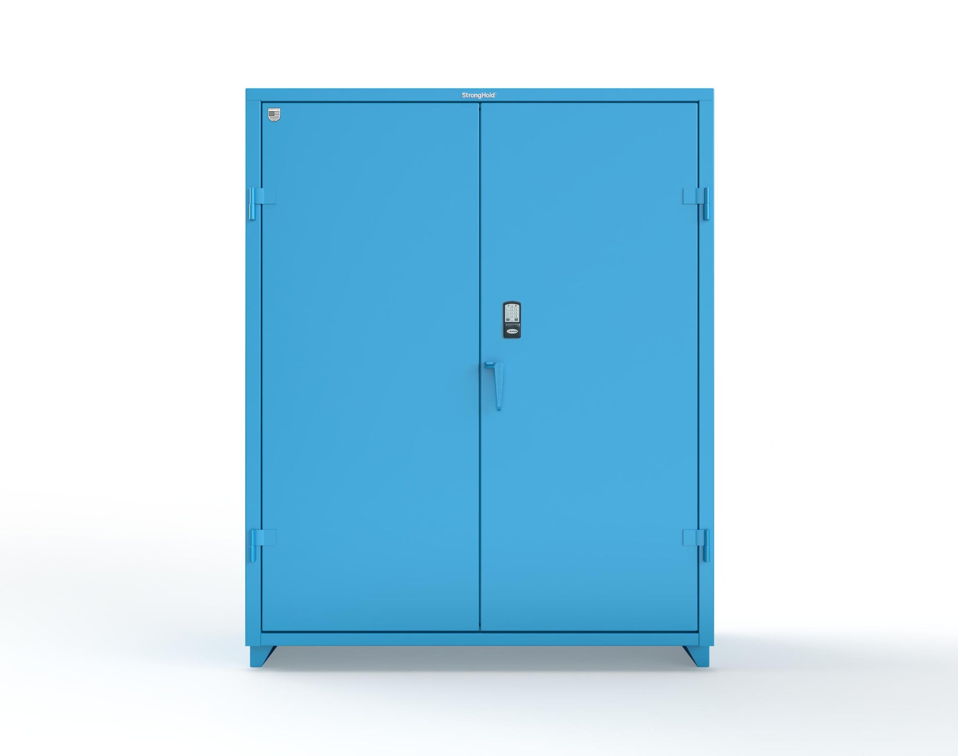 Extra Heavy Duty 14 GA Cabinet with 3 Shelves Secured by Electronic Lock & Card Reader (HID iClass) - 60 In. W x 24 In. D x 75 In. H - 56-243-PI-L-5012