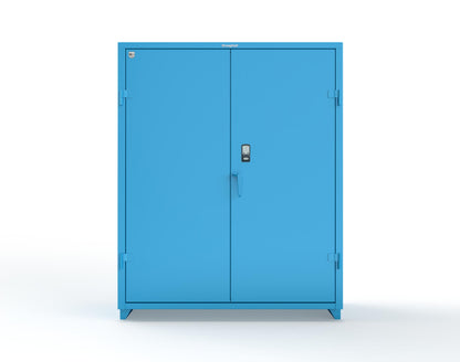 Extra Heavy Duty 14 GA Cabinet with 3 Shelves Secured by Electronic Lock & Card Reader (HID iClass) - 60 In. W x 24 In. D x 75 In. H - 56-243-PI-L-5012