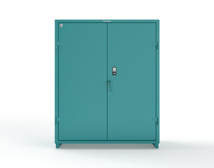 Extra Heavy Duty 14 GA Cabinet with 3 Shelves Secured by Electronic Lock & Card Reader (HID iClass) - 60 In. W x 24 In. D x 75 In. H - 56-243-PI-L-5021