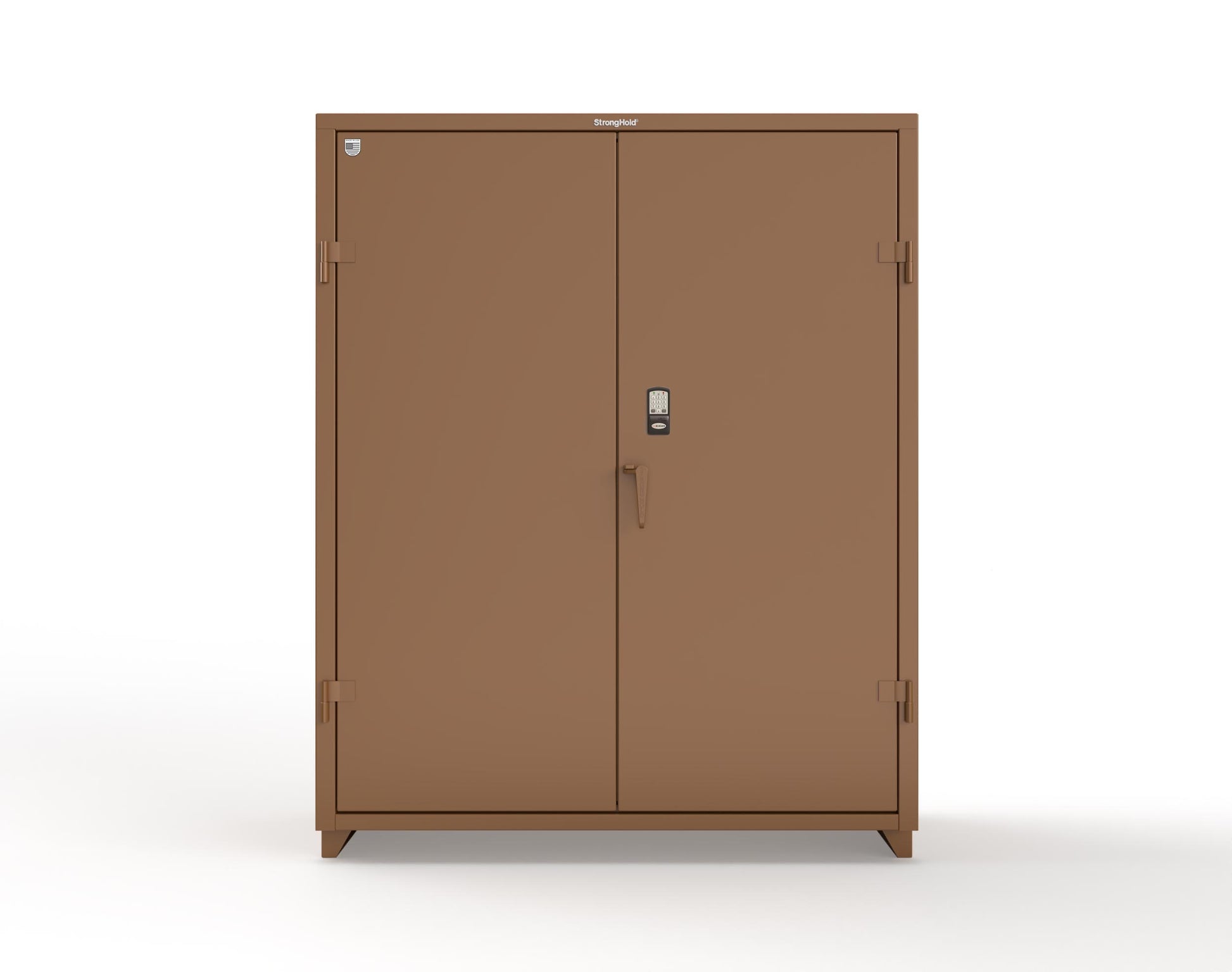 Extra Heavy Duty 14 GA Cabinet with 3 Shelves Secured by Electronic Lock & Card Reader (HID iClass) - 60 In. W x 24 In. D x 75 In. H - 56-243-PI-L-8008