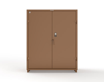 Extra Heavy Duty 14 GA Cabinet with 3 Shelves Secured by Electronic Lock & Card Reader (HID iClass) - 60 In. W x 24 In. D x 75 In. H - 56-243-PI-L-8008