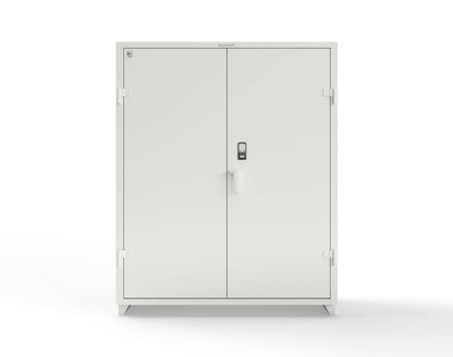 Extra Heavy Duty 14 GA Cabinet with 3 Shelves Secured by Electronic Lock & Card Reader (HID iClass) - 60 In. W x 24 In. D x 75 In. H - 56-243-PI-L-9003